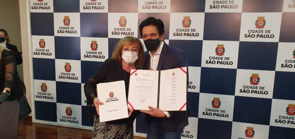 Vereadora Edir Sales e Prefeito Ricardo Nunes.