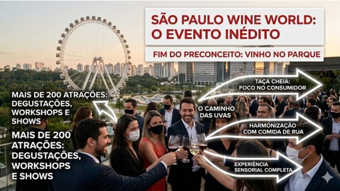 TAÇA CHEIA: São Paulo recebe evento inédito com mais de 200 atrações dedicadas ao vinho.
