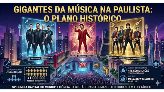 SATISFACTION NA PAULISTA: Rolling Stones, U2 e Bruno Mars podem sacudir SP com shows gratuitos.