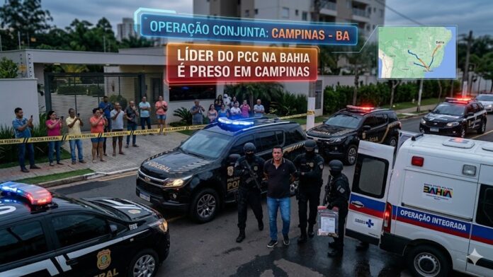 LÍDER DO PCC NA BAHIA É PRESO EM CAMPINAS.