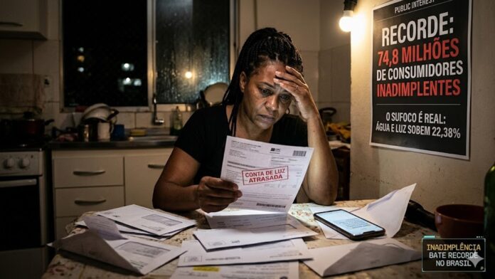 BRASIL NO VERMELHO: 75 MILHÕES DE PESSOAS ESTÃO INADIMPLENTES.