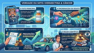 CELEBRIDADE PROMOVE "CURA" DE PODCAST E DOBRA PRESCRIÇÃO DE VERMÍFUGO.